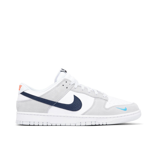 NIKE DUNK LOW MINI SWOOSH GREY NAVY