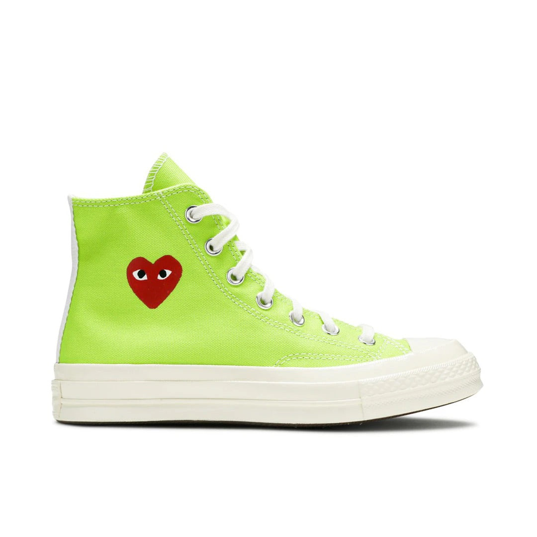 CONVERSE CHUCK TAYLOR ALL STAR 70 HI X COMME DES GARCONS PLAY BRIGHT GREEN