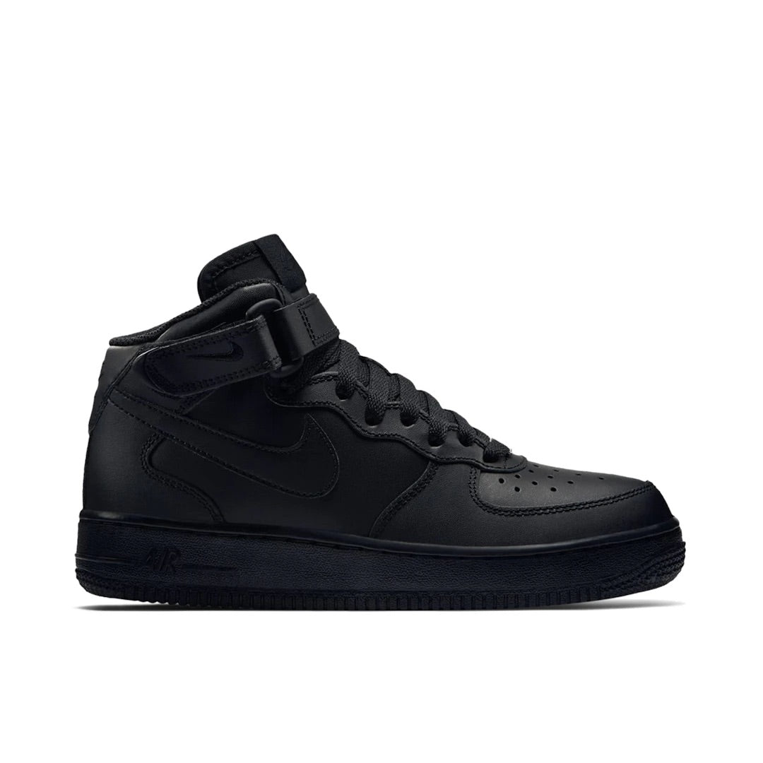 NIKE AIR FORCE 1 MID BLACK GS